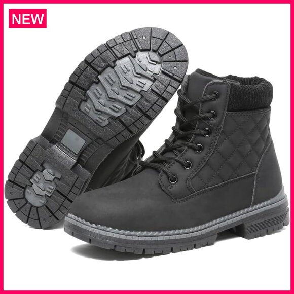Women's Waterproof Winter Hiking Boots Faux Fur Lined Non-Slip Rubber Sole